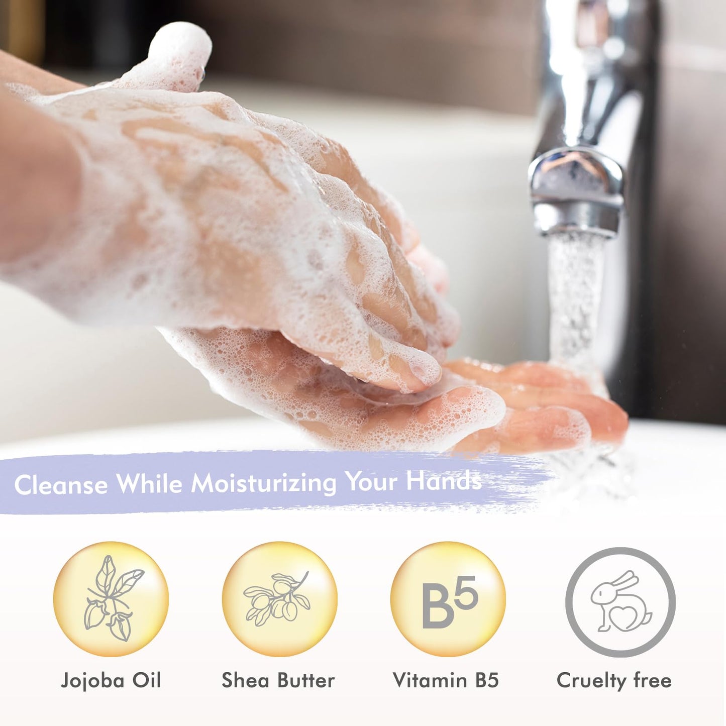 ROMIIE ZOI Liquid Hand Soap Refill Gift Set-3 Pack, Cruelty-Free and Biodegradable Formula, Moisturizing Hand Wash with Essential Oil for Sensitive Skin,Lavender Rosemary Scent,(26 Fl Oz x 3)