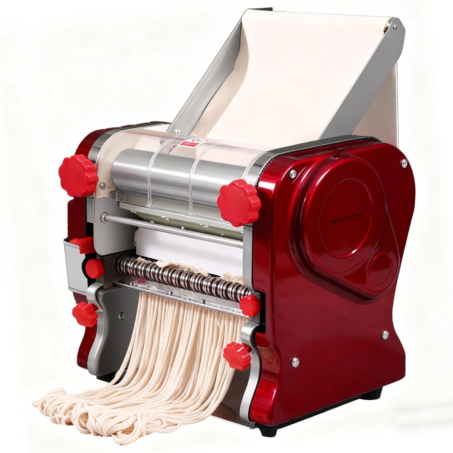 XINGYUEXUAN Electric Pasta Making Machine Commercial Noodle Spaghetti Maker Dough Roller with 2mm/6mm Cutter