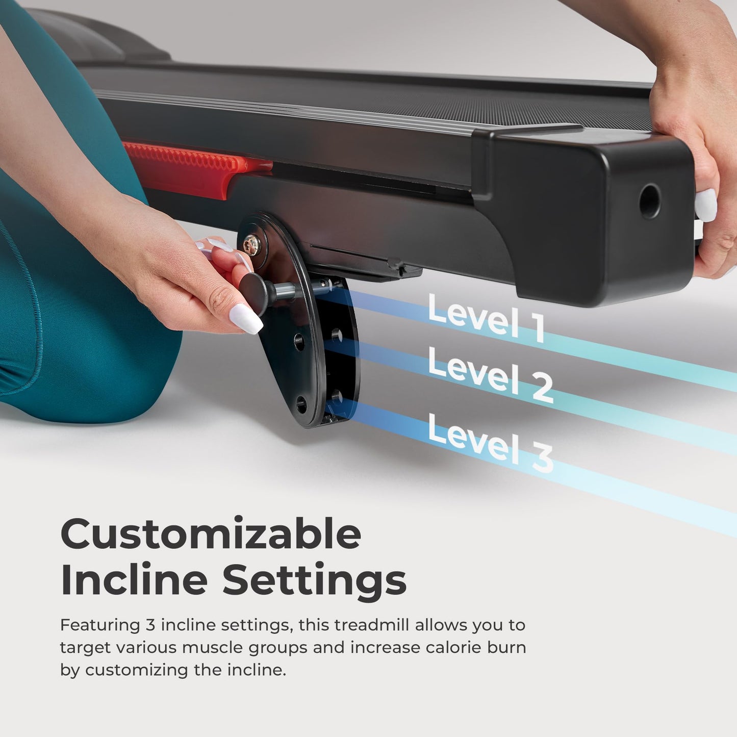 Sunny Health & Fitness Adjustable Incline Foldable Smart Treadmill with Digital Monitor, Shock Absorption, Pulse Sensors, Handrail Controls, SunnyFit App Enhanced Bluetooth Connection - SF-T4400SMART
