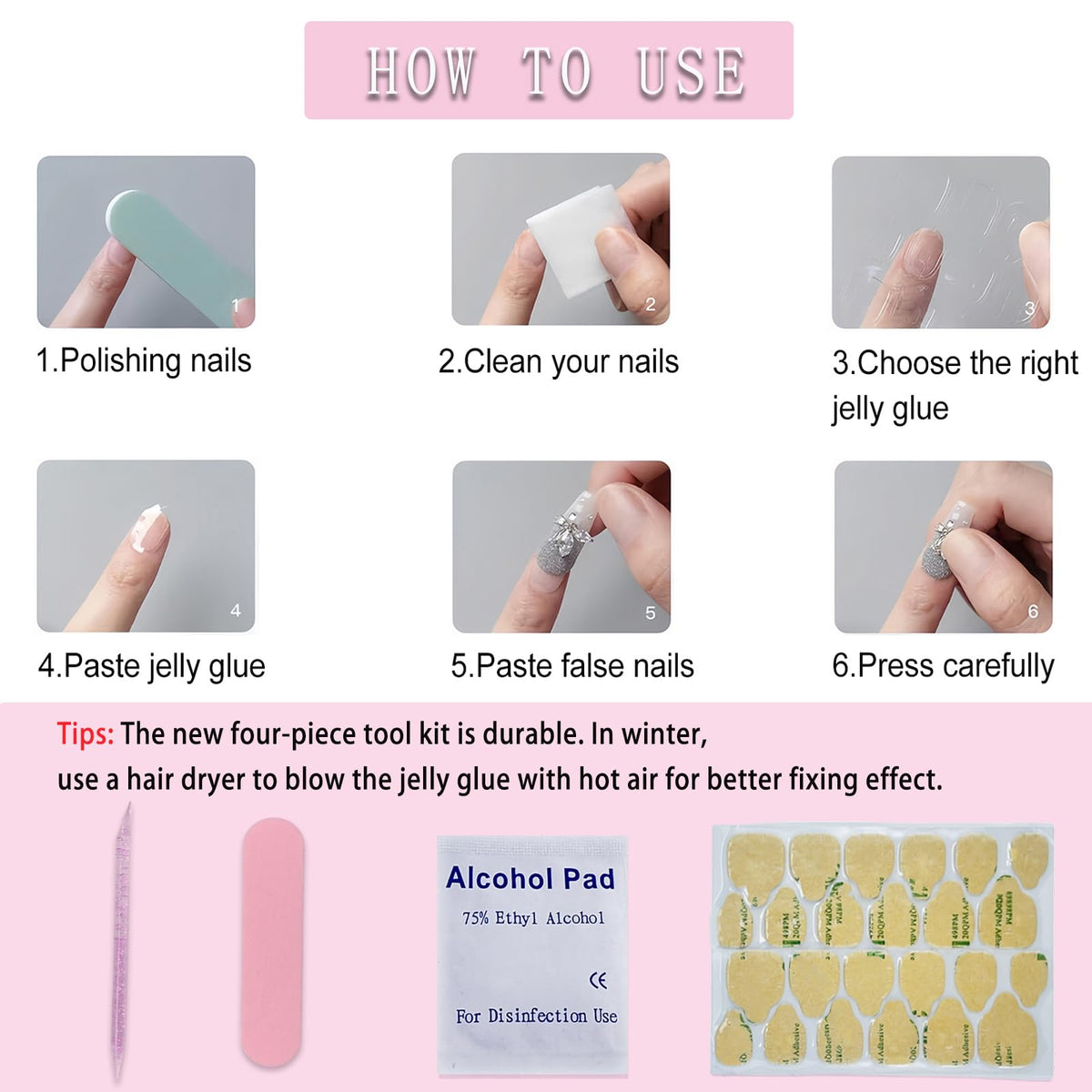 Auroral Purple Leopard Print Press on Nails Short Square Cheetah French Glitter Bling Cute Purple Animal Print Design Glossy Artificial Acrylic Fake Nails for Women Daily Wear 24Pcs