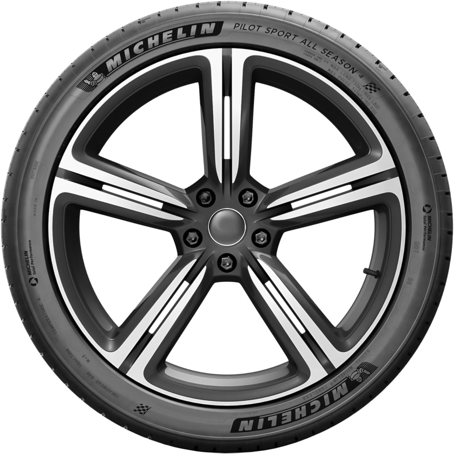 MICHELIN Pilot Sport All Season 4 Performance Tire 225/45ZR17/XL 94Y