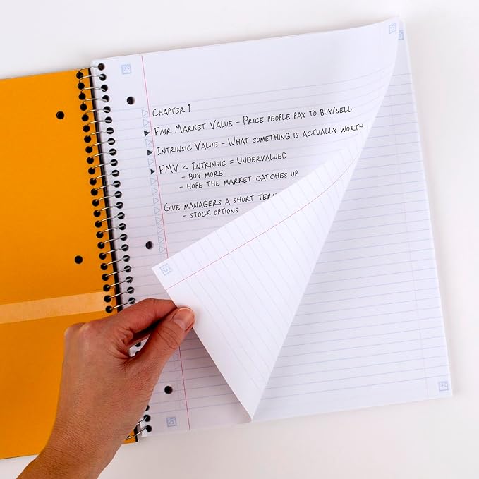 Five Star Spiral Notebook + Study App, 5 Subject, College Ruled Paper, 8-1/2" x 11", 200 Sheets, Fights Ink Bleed, Water Resistant Cover, Fire Red (72077) (Pack of 2)