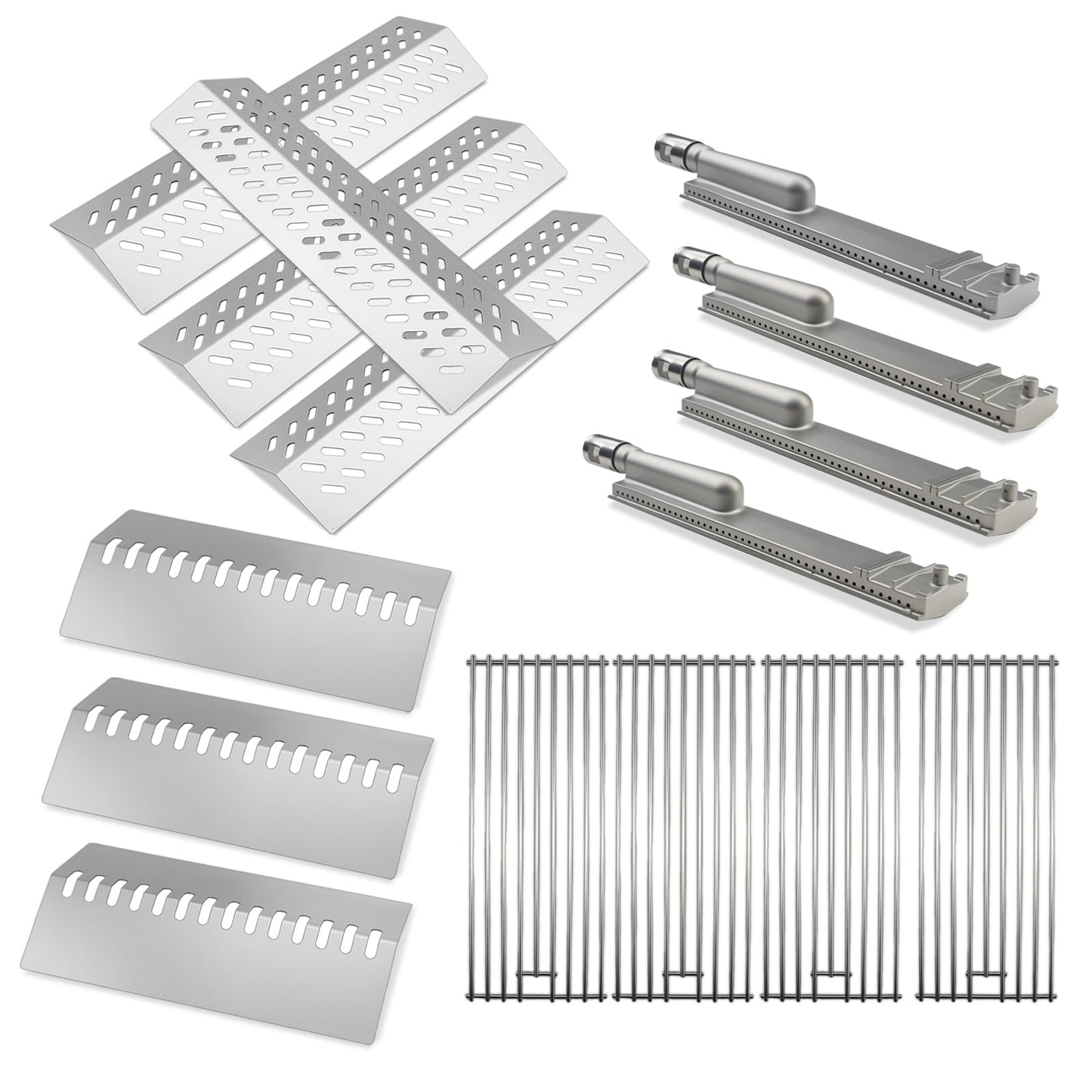 Stainless Steel Grill Heat Shield,Heat Shield Flame Tamer,Grill Burners and Grill Grid for Bull Grill Replacement Parts Bull 16631,LP 47628,LP 62648, Angus 47629, Brahma 57568,Steer Premium 69009
