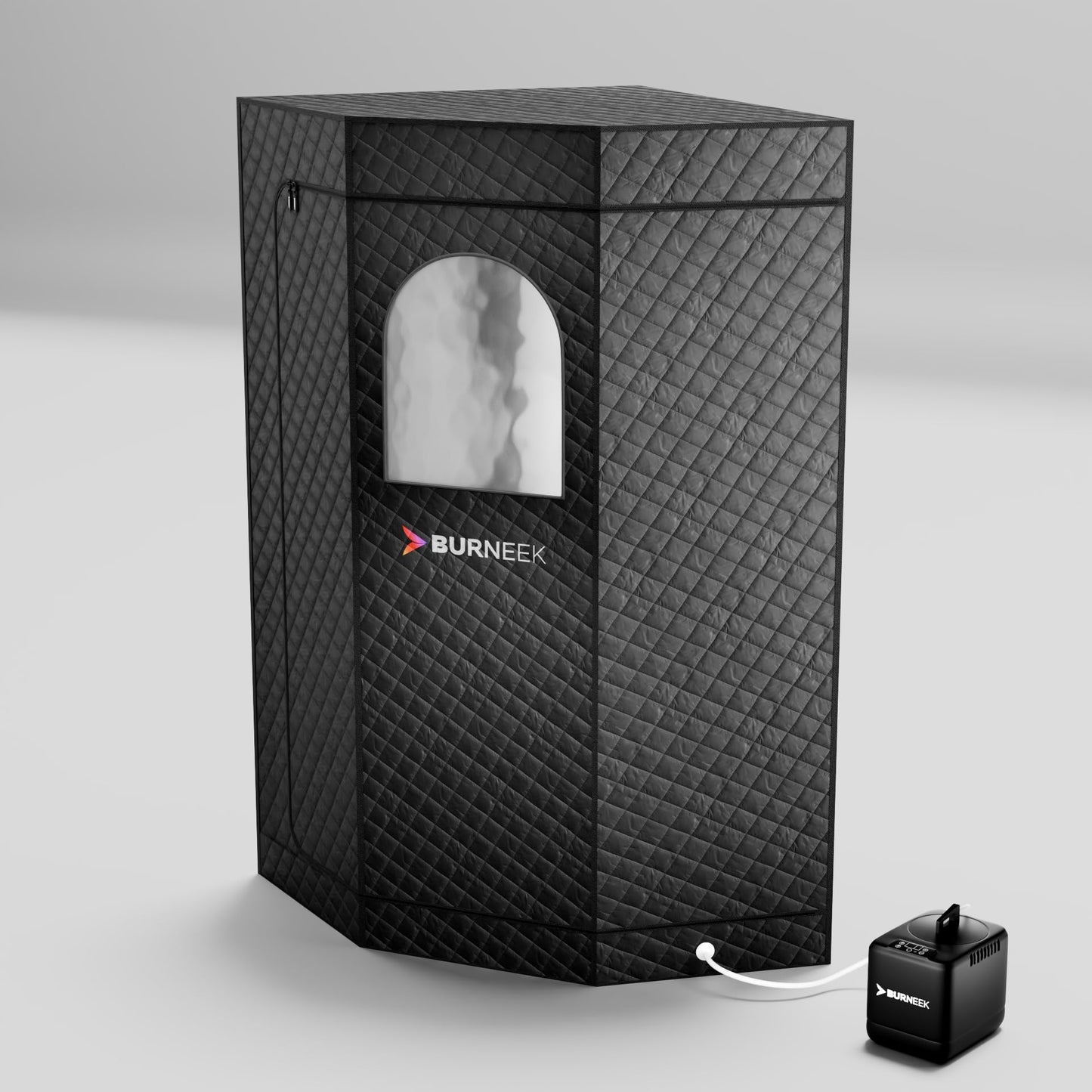 Burneek® Halo Sauna - Heats to 150°F - 1500W Steam Unit, Insulated Cover, Portable Chair, Floor Mat, Remote Control, & Carry Bag - Home Spa for Recovery - 1-Year Warranty (Halo Sauna Standard)