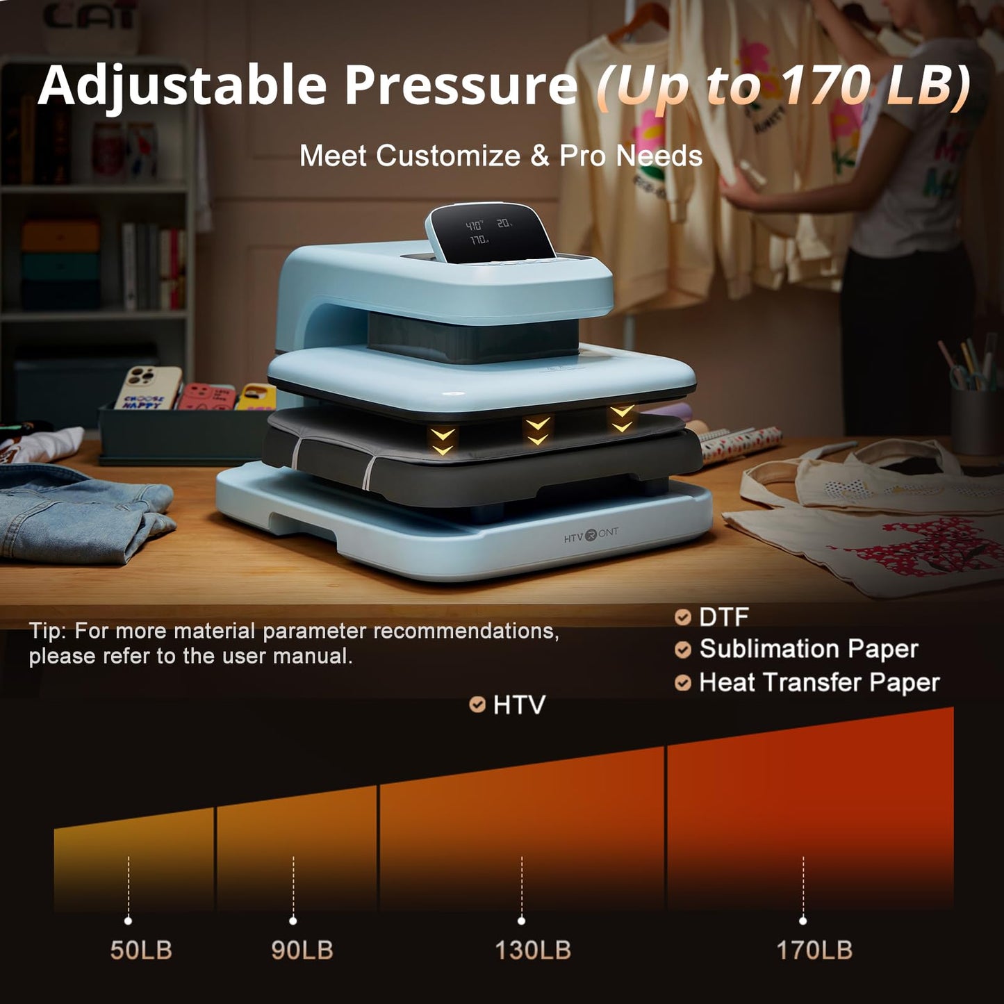 【Premium Bundle】 HTVRONT Automatic Heat Press 2 + HTVRONT Automatic Heat Press Accessories Kit + 2 Pack Cutting Mats 12x12 + 8 Pcs 3D Puff Vinyl + 10" x 8ft Gold Glitter HTV Heat Transfer Vinyl