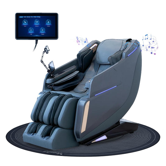 4D Massage Chair Full Body Zero Gravity SL-Track Real Relax Massage Chair Recliner-Shiatsu,Heat,Calf-Extension,20-Massage Technique,Thai Yoga Stretch,Foot Roller,AI Voice,Touch Screen,Wireless Charge