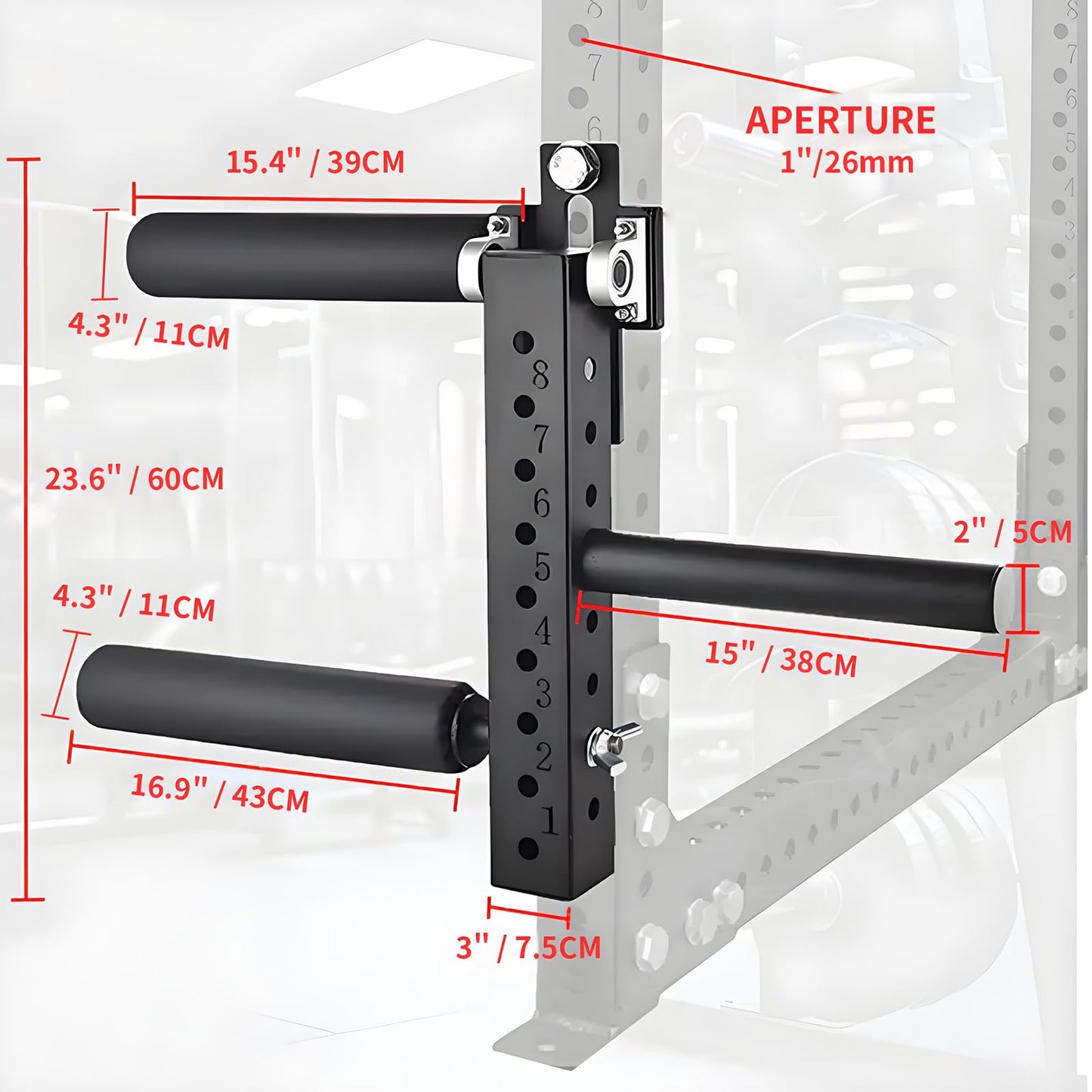 MARLANG Leg Extension and Curl Machine for Power Rack Attachments, Leg Extension Attachment for Home Gym, Leg Curl Attachment for Workout Equipment (5/8" / 16mm Hole)"