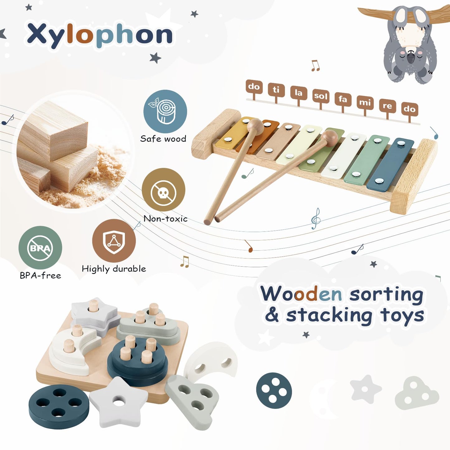Montessori Toys for 6-12 Months, Baby Toys 6-12-18 Months with Baby Blocks Cup Toys, Pull String Toys, Shape Sorting Baby Development Toys for 6-24 Months Girls Boys Birthday Chiristmas Gifts