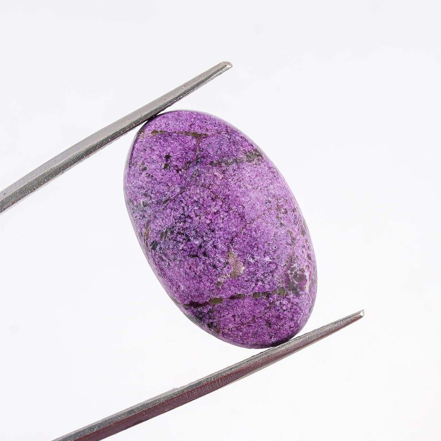 CRYSTALINES 10pcs, Wholesale Natural Purple Stichtite Gemstones, Bulk Flatback Cabochon, Polished Lapidary Stones, Loose Supplies for Jewelry Making, Healing Crystals, Wire Wrap, Gem Collection