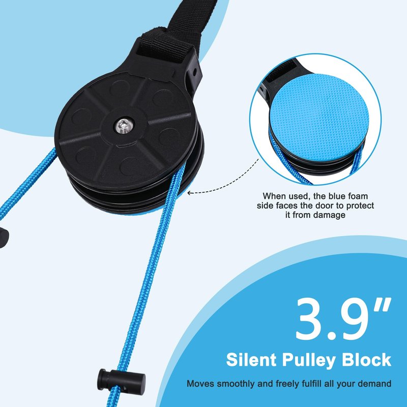 Fanwer Shoulder Pulley for Physical Therapy, Over The Door Pulley for Shoulder Rehab, Overhead Arm Exercise Pulleys for Rotator Cuff Recovery, Frozen Shoulder, Workout Pulley System for Home Gym