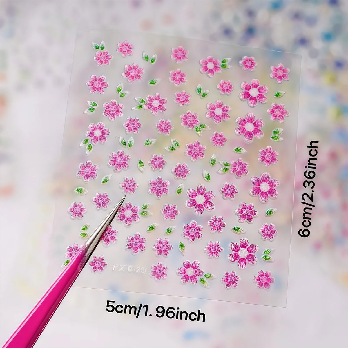 30 Sheets Flower Nail Art Stickers, 3D Self Adhesive Daisy Floral Heart Butterfly Nail Decals Design Supplies Decorations Accessories for Women and Girls