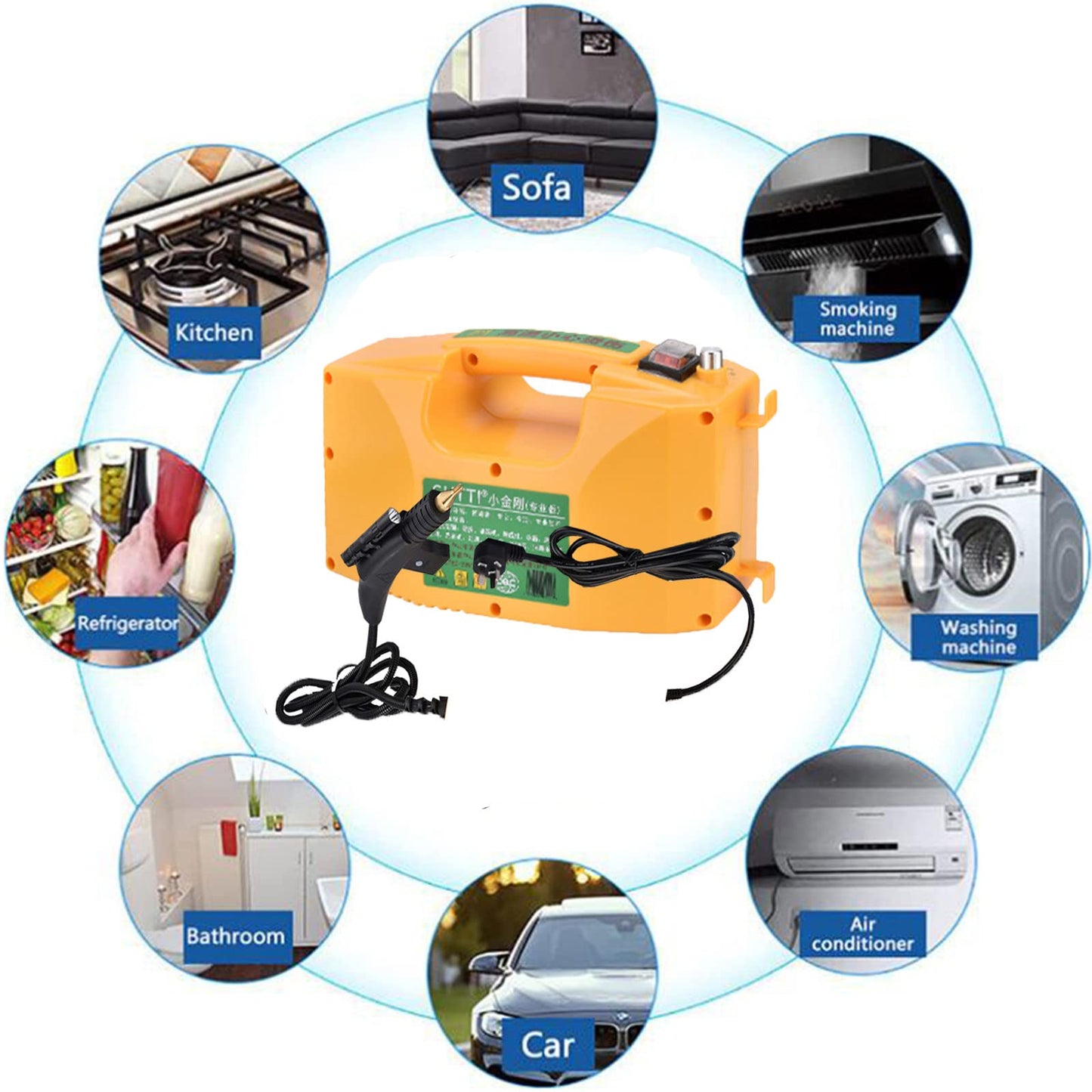 ZWEBY Portable Steam Cleaner,High Temperature Steam Cleaner,for Commercial,Industrial,Home Or Car Detail,Powerful Steam/Fast Descaling/Cycle Descaling