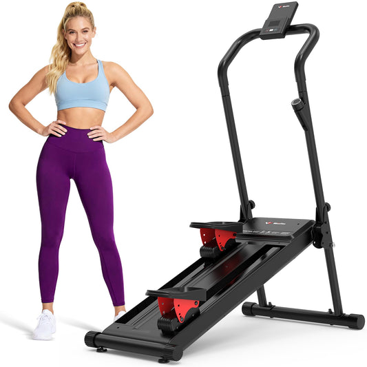 Winfita Magnetic Stair Stepper for Home, 77 LBS Peak Resistance with No Limited Adjustment, 2 Incline Levels, 12'' Extended Pedal, Folding Vertical Climber with 320 LBS Weight Capacity