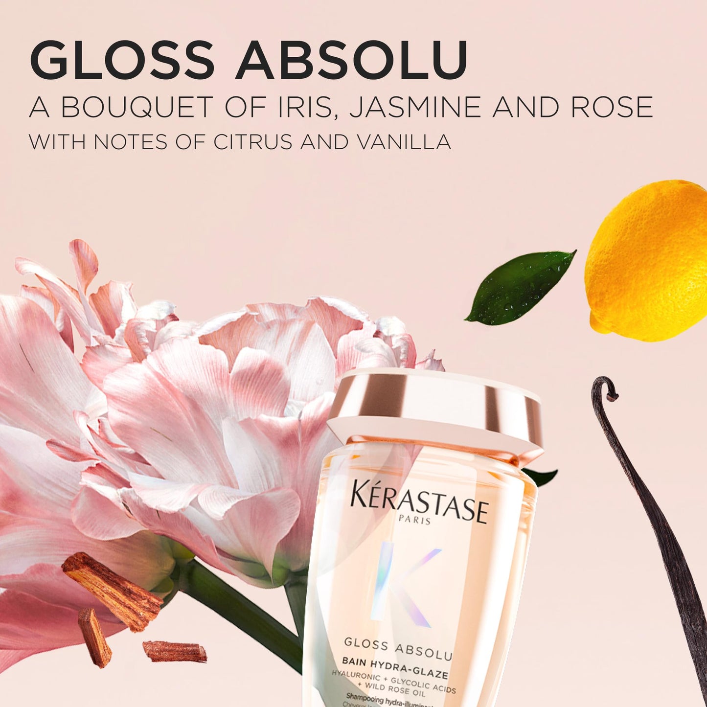 Kerastase Gloss Absolu High-Shine Anti-Frizz Shampoo - Cleanses & Reveals Ultimate Shine, for Glossy & Bouncy Hair, 8.45 Fl Oz