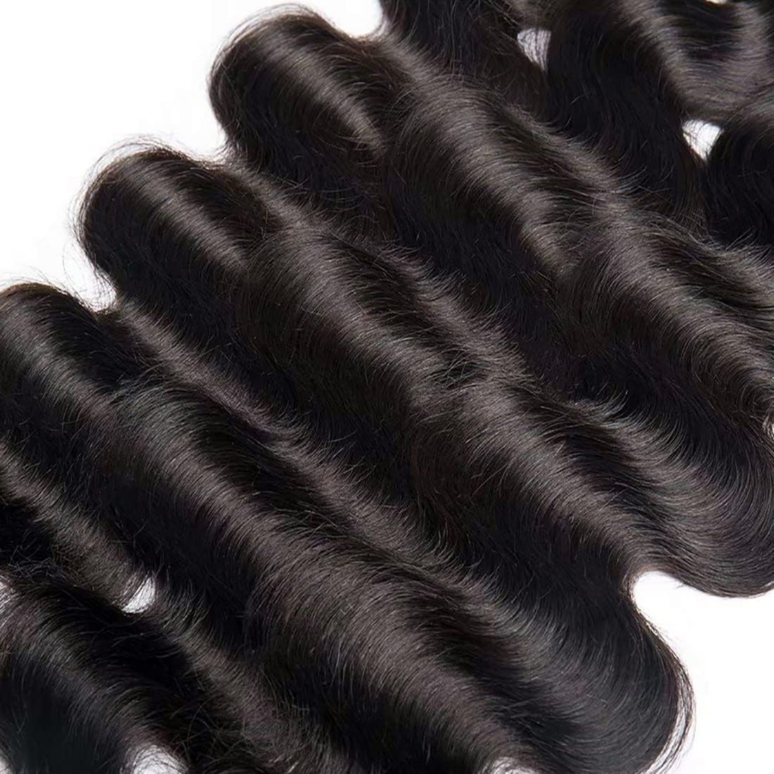 Michanliana Highlight Chocolate Brown 4/30 Human Hair Bundles 10 12 14 Inch Deep Wave Bundles Human Hair 12A Raw Unprocessed Virgin Quick Weave Hair for Black Women Highlight 4/30 Color