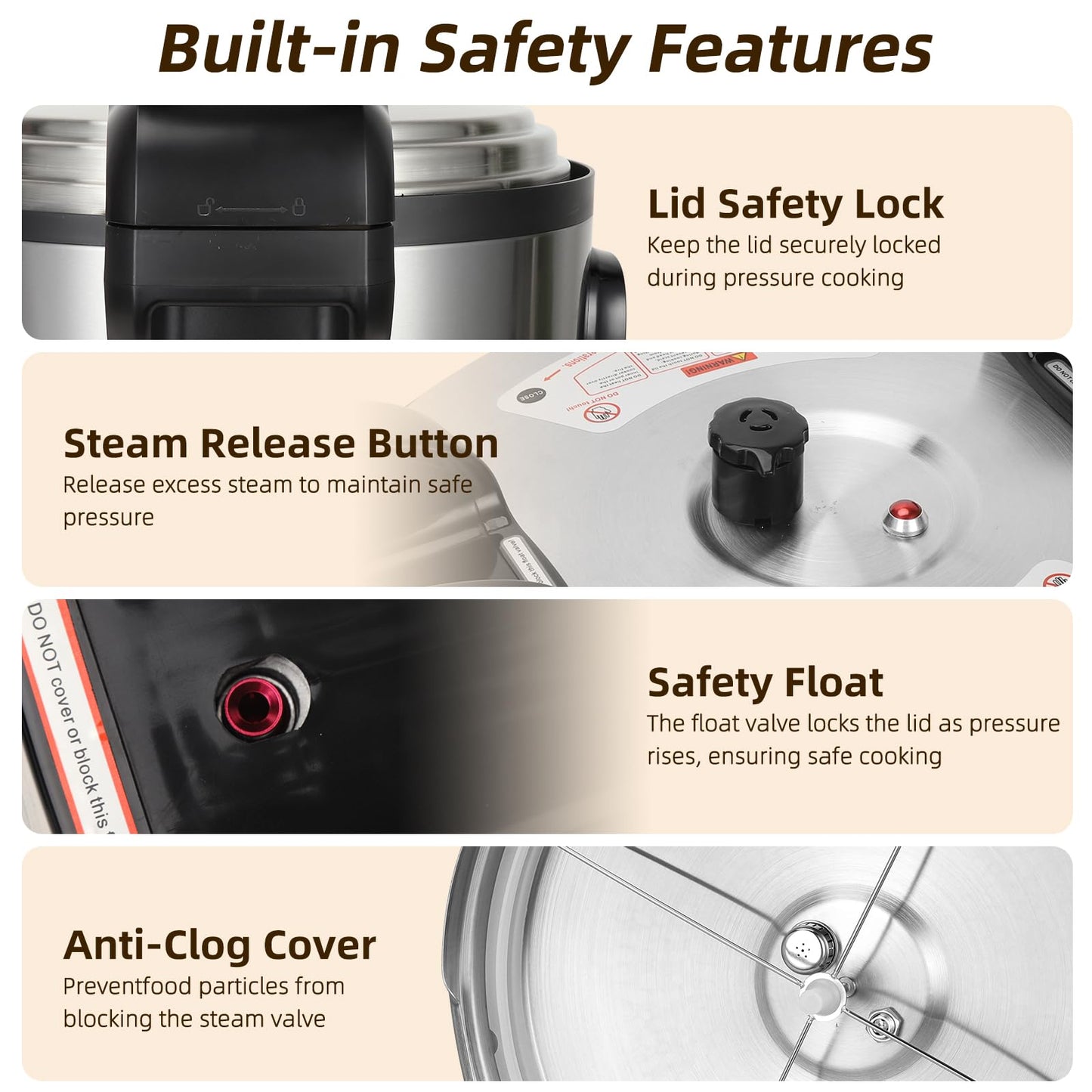 Oshenic 26.4QT Commercial Electric Pressure Cooker,208-240V 2500W Large Stainless Steel Pressure Cooker,9 in 1 Multicooker Slow Cooker With LED,Not Stick Inner Pot,24 Hours Preset & Auto Keep Warm