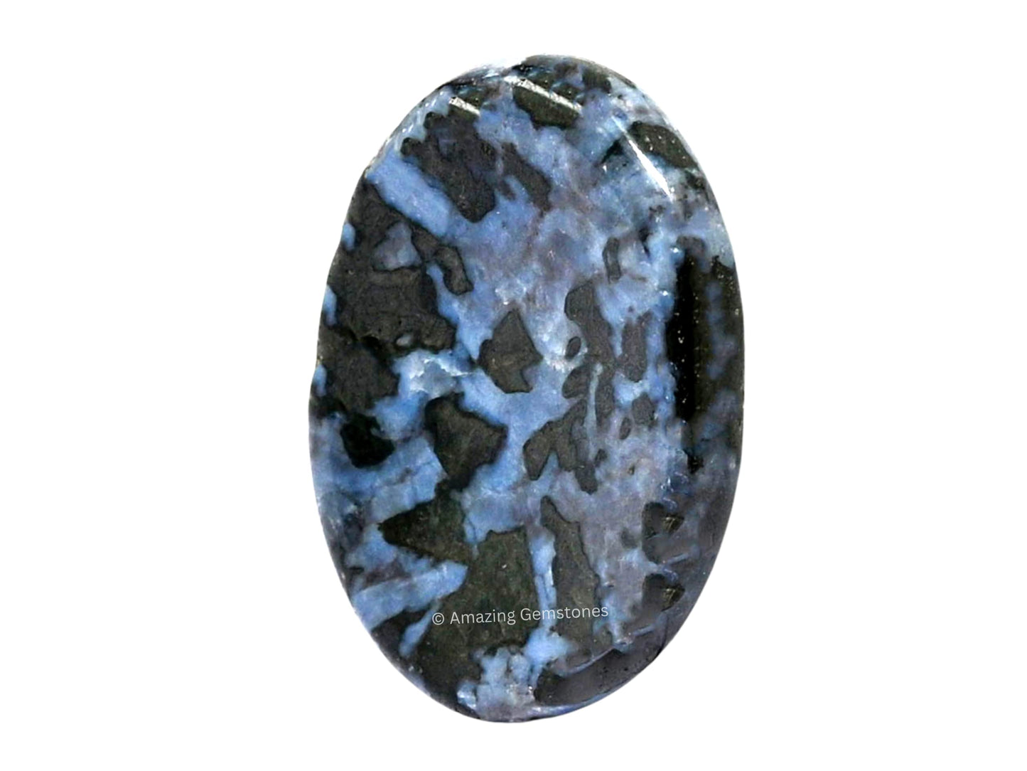 Amazing Gemstone Indigo Gabbro Worry Stone Crystals and Healing Stones - Stones for Stress Relief - Piedra Crystal Fidget for Meditation, Relaxation - Unique Stocking Stuffers and Birthday Gift