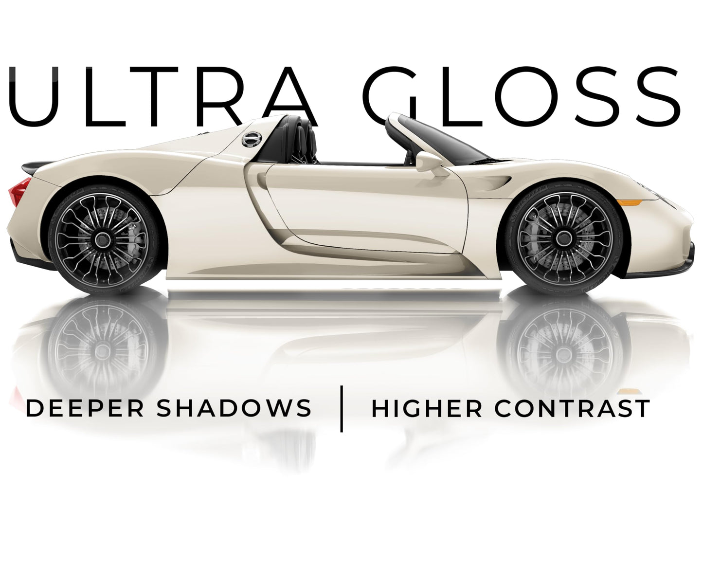 VViViD+ Ultra Gloss Pearl White Vinyl Car Wrap (50ft x 5ft)