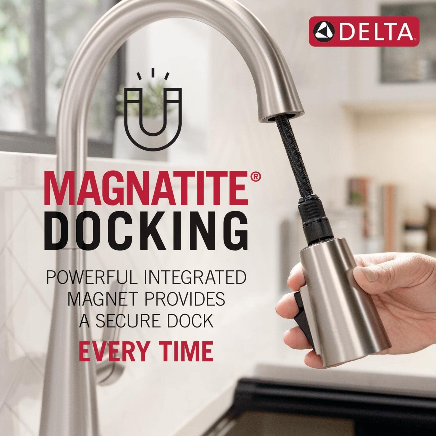 Delta Antoni Pro Style Commercial Kitchen Faucet with Pull Down Sprayer, Single Hole Brushed Gold, Single Handle, Champagne Bronze 18803-CZ-DST