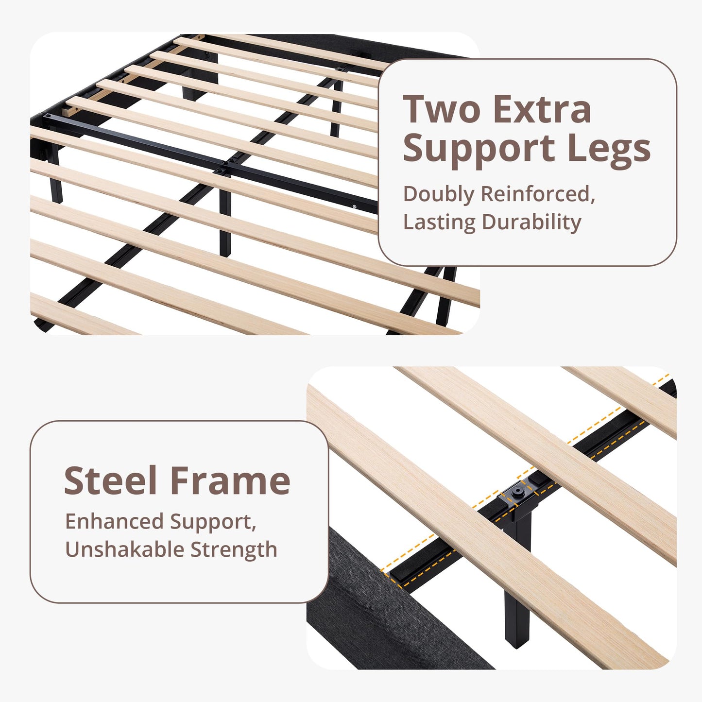 EGOHOME King Size Metal Bed Frame,Hydraulic Lift System and Modern Wingback Design,Heavy-Duty Steel Construction & 900lb Capacity,Effortless Assembly with Ratchet Wrench,No Box Spring Needed,Dark Grey