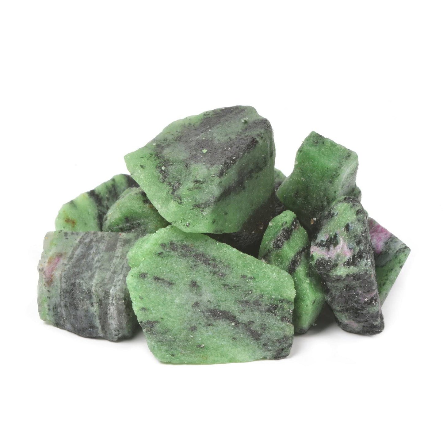 1/2LB Large Green Ruby Zoisite Natural Crystal Healing Raw Stones Rock Collection