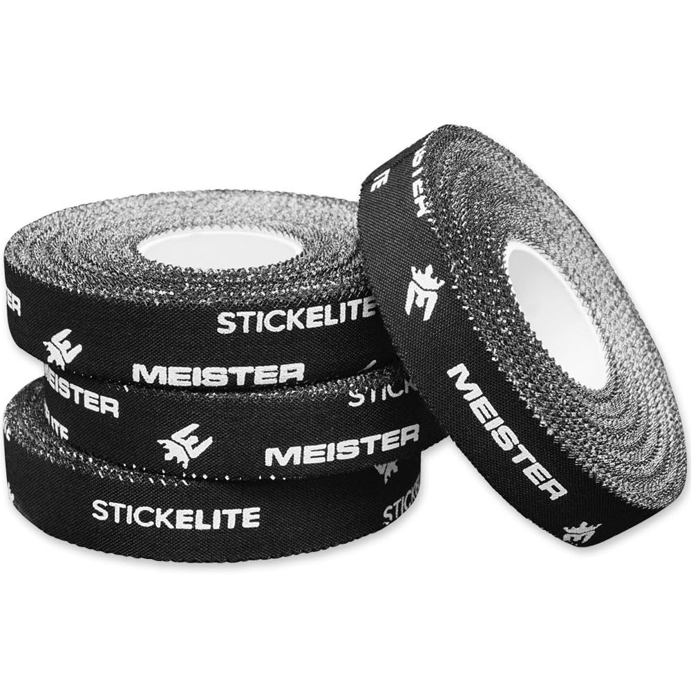 Meister StickElite Professional Porous Athletic Tape for Fingers & Toes - 15yd x 1/2" - Black - 2 Rolls"