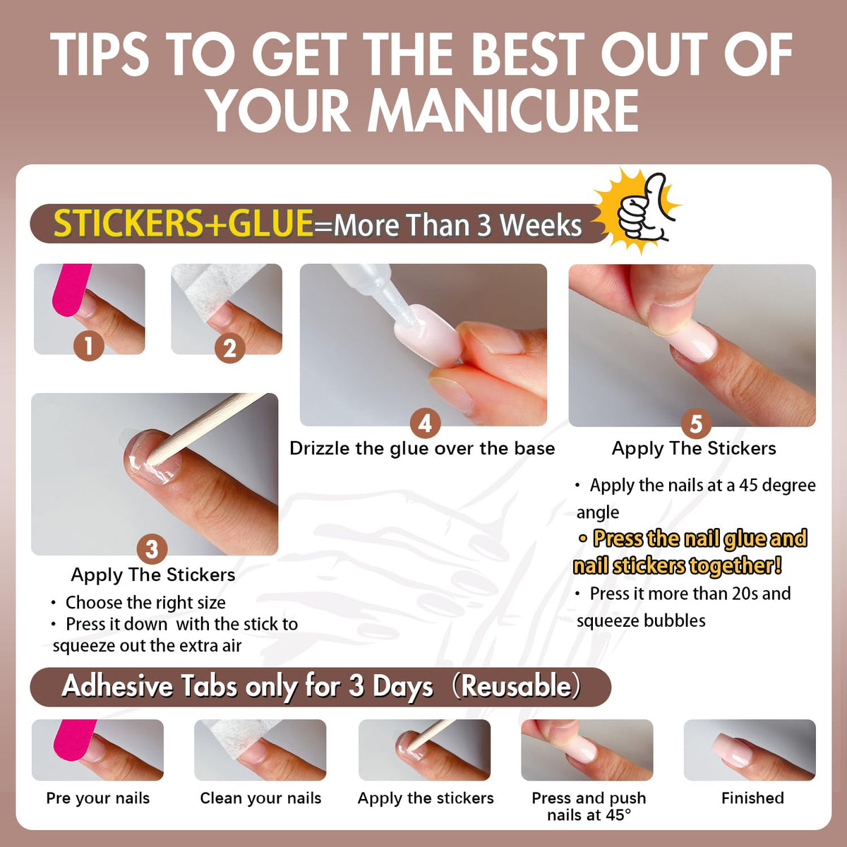 Matte Brown Press on Nails Short Square, Maroon Fake Nails Short Square Nails Press ons, Soft Gel Acrylic Glue on Nails Stick on for Women Fall Winter 24 Pcs