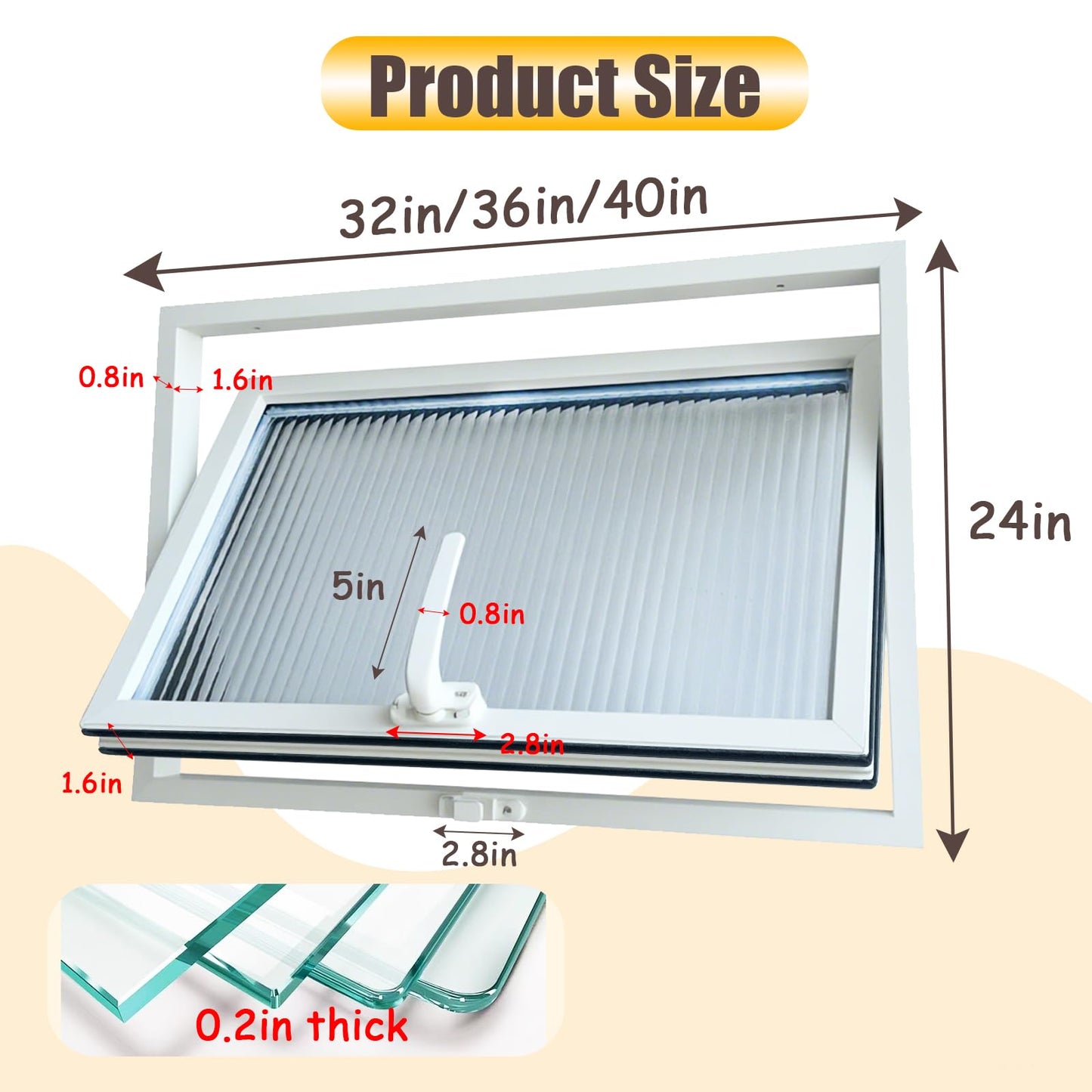 32x24inWindows for houses, 360° Rotation Sliding Window, Flush Mount Rotating Ventilated Windows, Basement Window with Tempered Glass, for Bathroom/Kitchen/Warehouse/Playhouse (White, 32x24in)