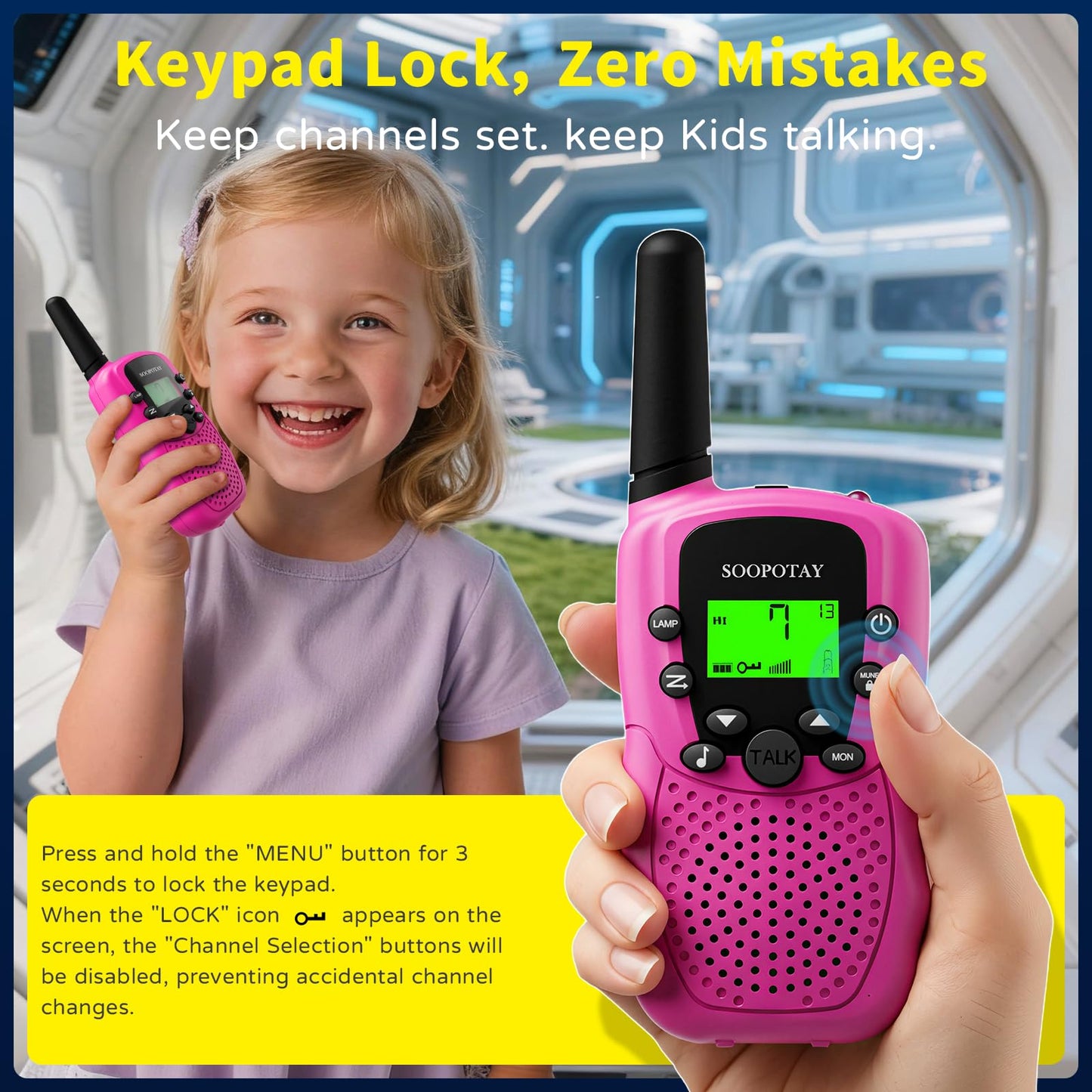 Walkie Talkies for Kids, Walkie Talkie Toys for Girls Boys, Outdoor Toys/Outside Games for Kids Age 4-8-12, Birthday Gifts for 4 5 6 7 8 9 10 Year Old Kids Girl Boys