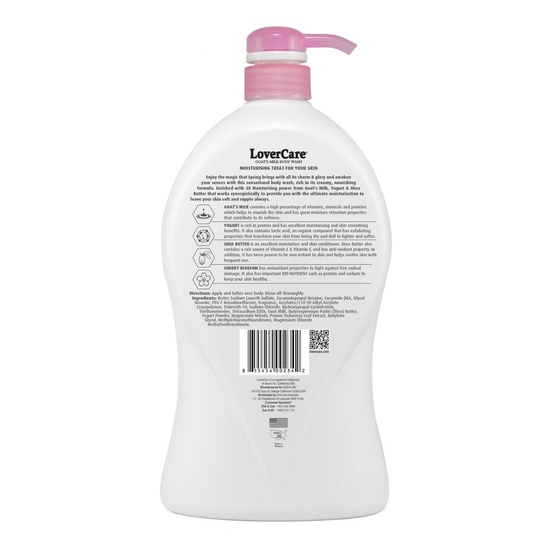 LoverCare Goat's Milk Cherry Blossom Moisturizing Body Wash 40.7 Fl.Oz - Single…