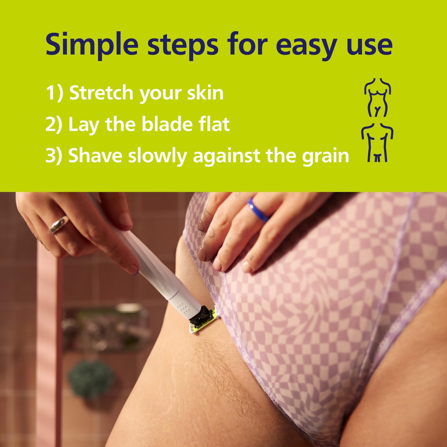 Philips Norelco OneBlade Intimate, Designed For Pubic Grooming, Trim & Shave With Extra Skin Protection, Model QP1924/70