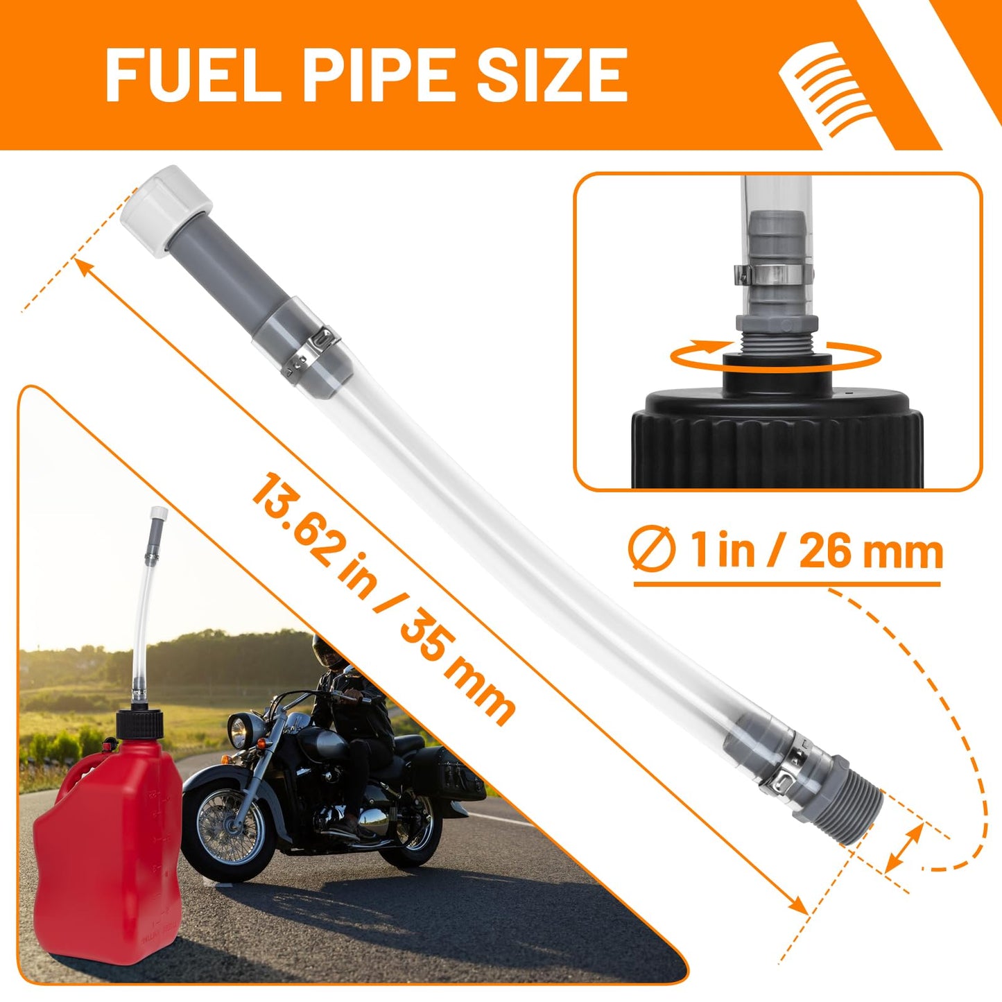 mapleza 2 PCS VP-Racing Fuel Jug Hose with 1 PCS Hose Bender Gas Can Hoses Suitable for 3/5/5.5 Gallon VP Fuel Jugs Racing Gas Can Spout Replacement