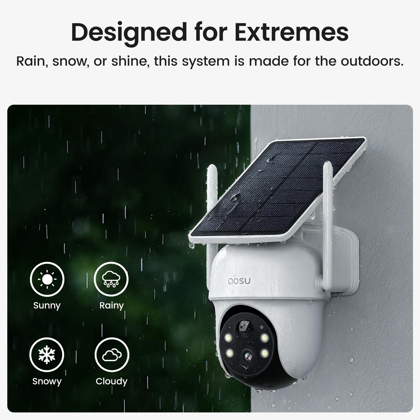 aosu Security Cameras Wireless Outdoor, 6-Cam Kit, No Subscription, aosuBase Expandable to 1TB (32GB Built-in), 5MP Solar Camera Wireless Outdoor, 360° Pan & Tilt, Human Auto Tracking, Easy Setup