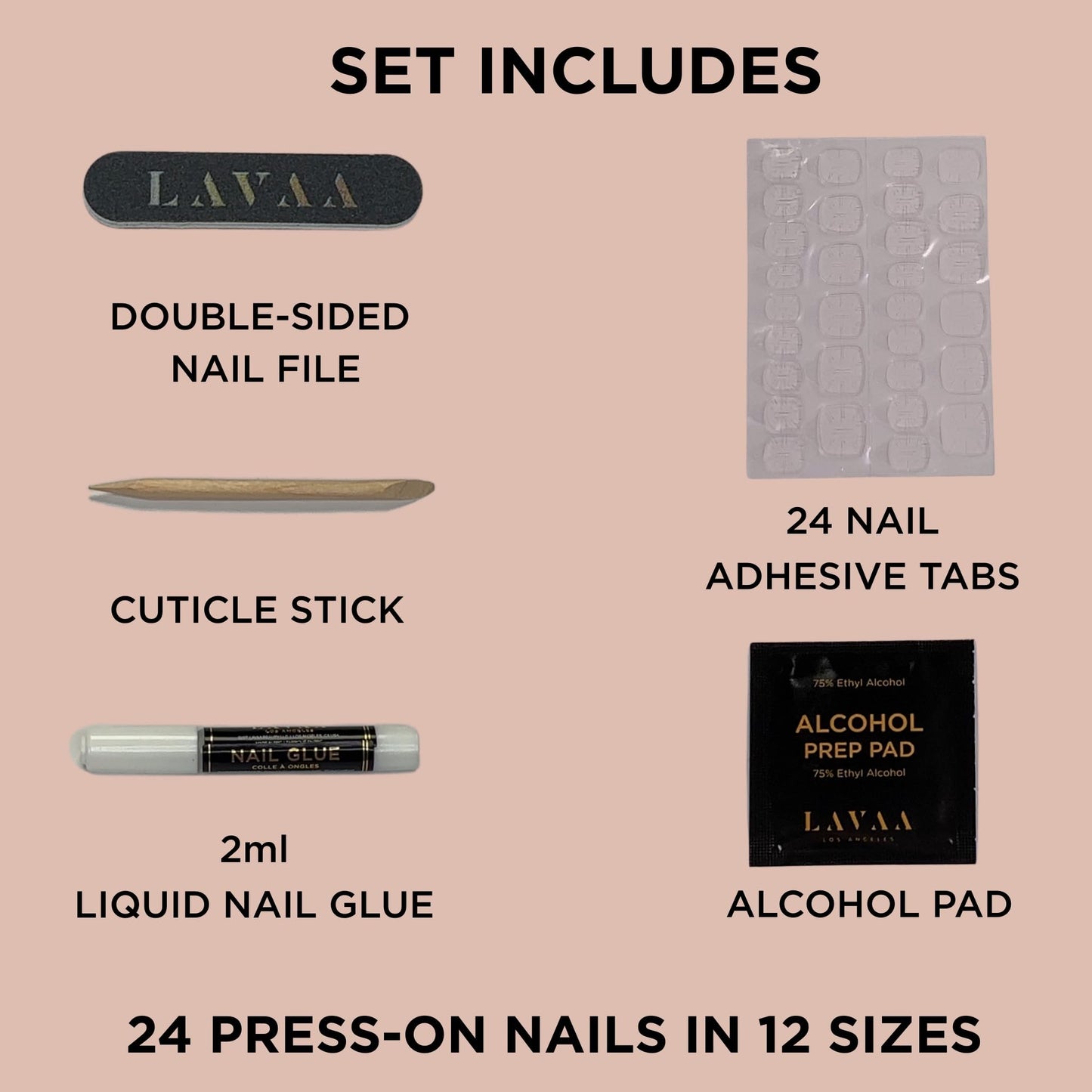 SLAYED Press-On Nails by Lavaa Beauty | Extra-Long Coffin | Black Flame Nail Tips