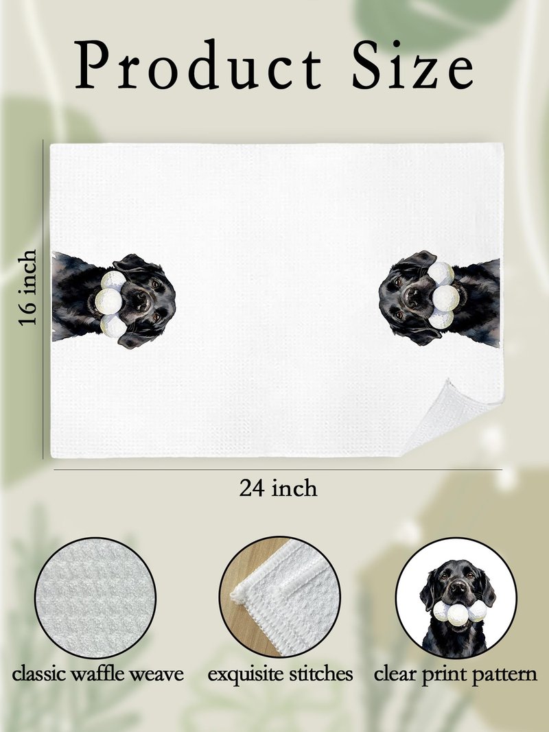 BitKan Funny Golf Black Labrador Retriever Kitchen Towels, Black Lab Gifts Hand Towels for Bathroom Kitchen, Gifts for Golfers Dog Lovers Decorative Dish Tea Towel Dishcloth, 16x24 Inch-626