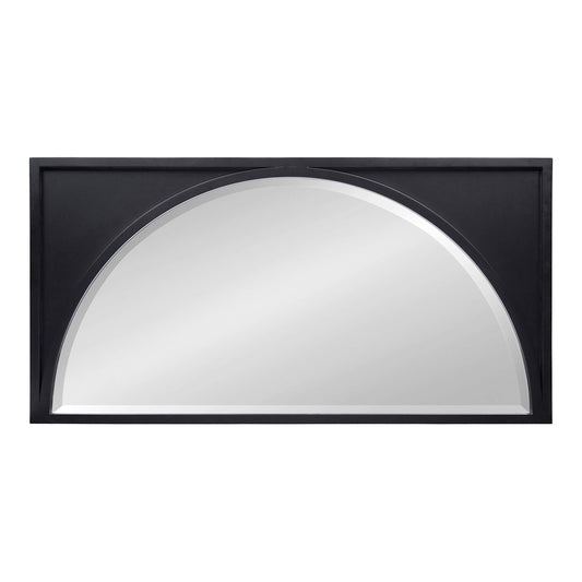 Kate and Laurel Andover Casual Framed Arch Mirror with Beveled Edge, Black, 42x21.5, Modern Farmhouse Home Decor for Entryway, Living Room, Or Bedroom