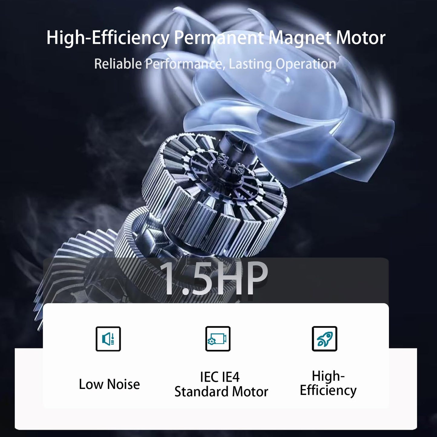 Rinoson Smart Variable Speed Pool Pump, 1.5HP – App Remote Control, Energy-Saving, Ultra-Quiet, 110-120V, In/Above Pool Pump with Filter Basket, 2-Year Limited Warranty
