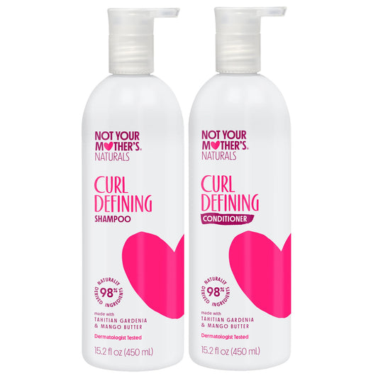 Not Your Mother's Naturals Curl Defining Shampoo and Conditioner Sets - 98% Naturally Derived Ingredients, Sulfate-Free, for All Hair Types