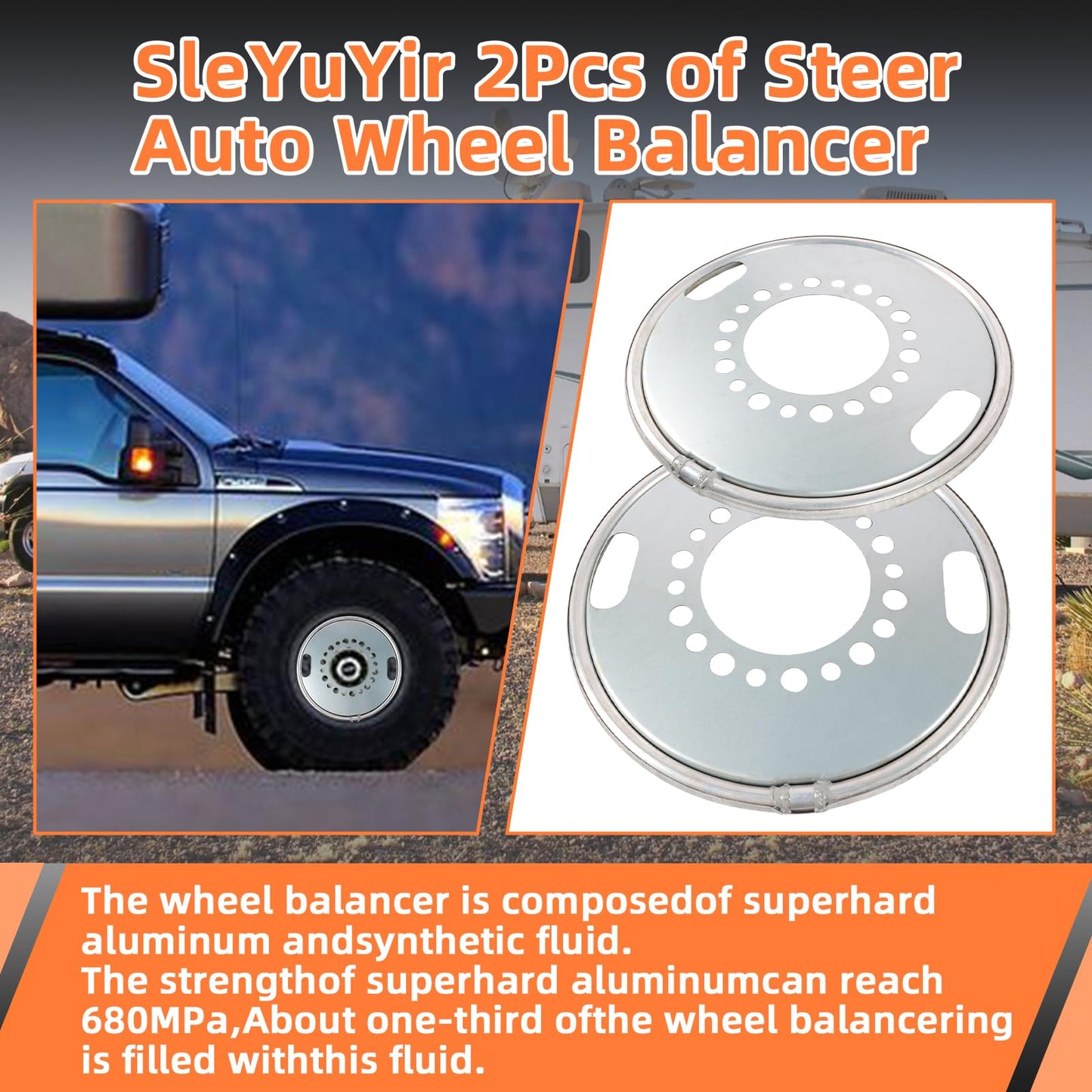 SleYuYir 2Pcs of 22.5" Steer Auto Wheel Balancer Compatible with Heavy Duty Trucks/Bus/Motorhome, OE# 600-640