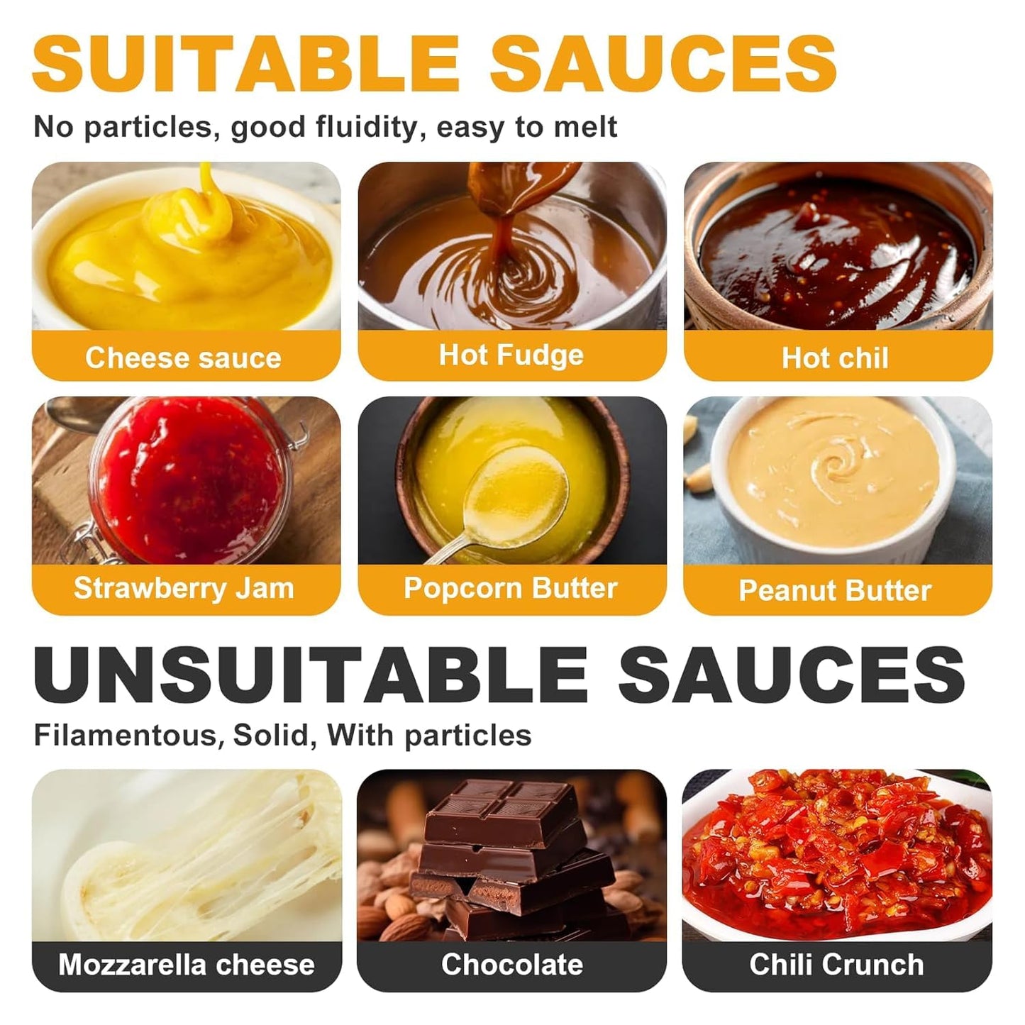 Saladulce Nacho Cheese Dispenser Warmer 5.3Qt Electric Cheese Pump with 9 Stickers&Cleaning Kits, Insulated Dispenser Pump for Cheese Fudge Caramel 86-185℉ 110V