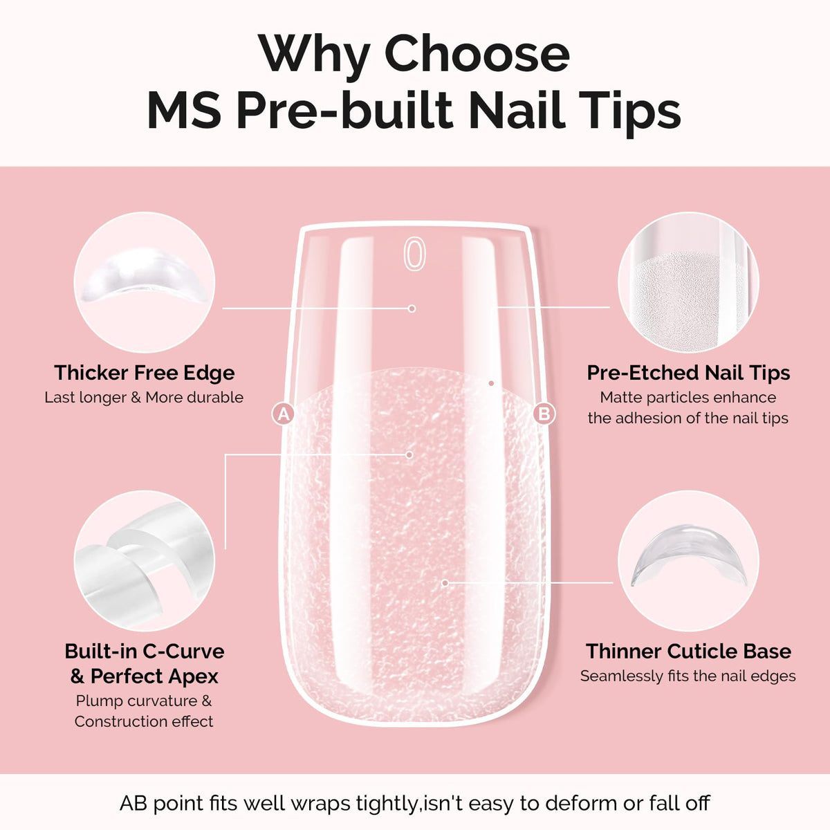 MelodySusie Square Gel Nail Tips Kit-300Pcs 15 Sizes Pre-Building Apex Fake Nail Tips 20gSolid Nail Glue Gel,Half Matte Full Cover Clear Acrylic Nail,Thick Strong Long Lasting for Home DIY&Salon