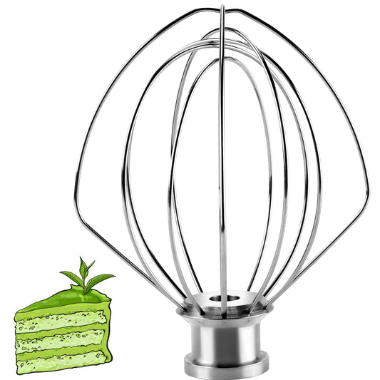 K45WW Wire Whip Attachment for Tilt-Head Stand Mixer 6-Wire Fits For k-i-t-c-h-e-n-a-i-d 4.5-5QT Title-Head Stand Mixer K45 KSM90,Stainless Steel,Egg Cream Stirrer,Cakes Mayonnaise Whisk by Sikawai