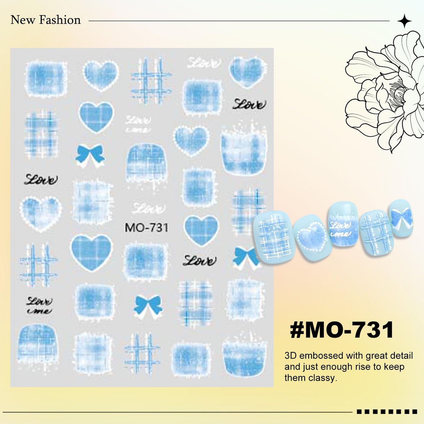 6 Sheets Bow Nail Stickers for Nail Art Red Pink Purple Blue Brown Bow Heart Designs 5D Embossed Self Adhesive Nail Decals for Women DIY Manicure Decoration YX1239