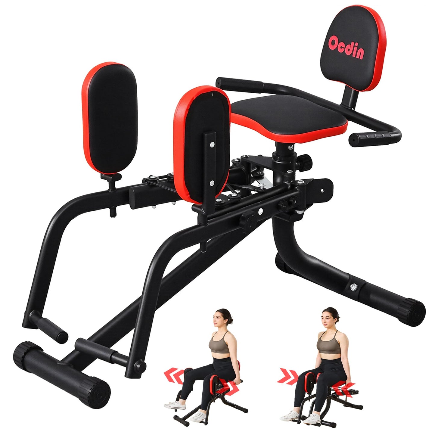 Ocdin Hip Abductor Adductor Machine for Home Gym, Inner and Outer Thigh and Glute Workout System (Black)