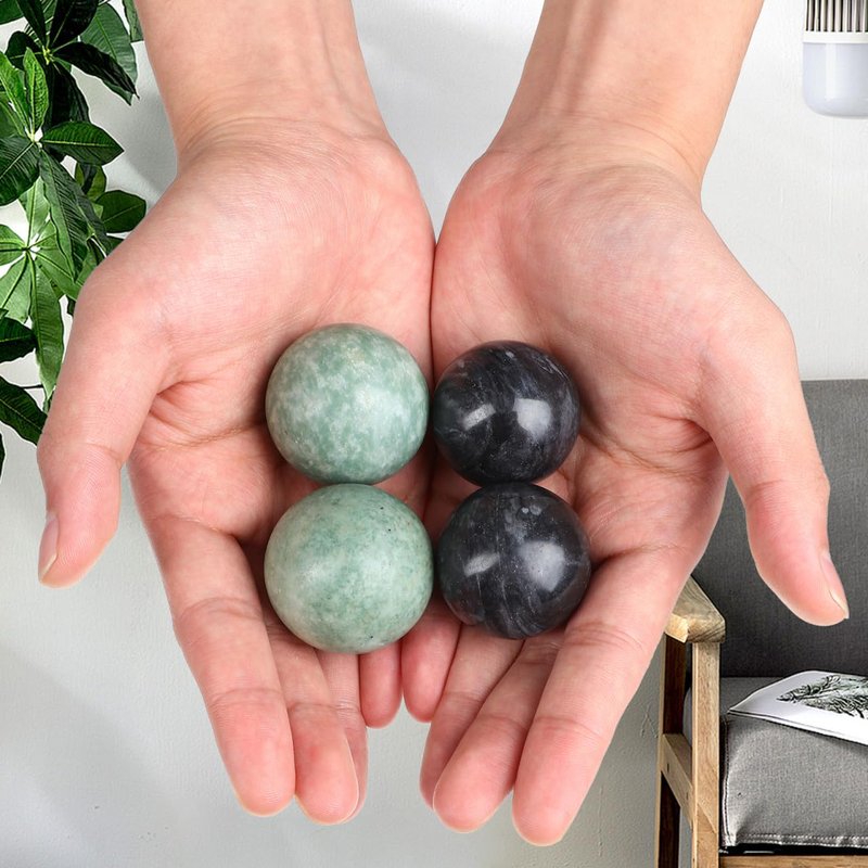 Hemoton 4 Sets Marble Baoding Balls Hand Exercise Ball Chinese Stress Ball for Adult Chinese Meditation Balls Hand Exercise Massage Alleviating Memory Loss Health Massage