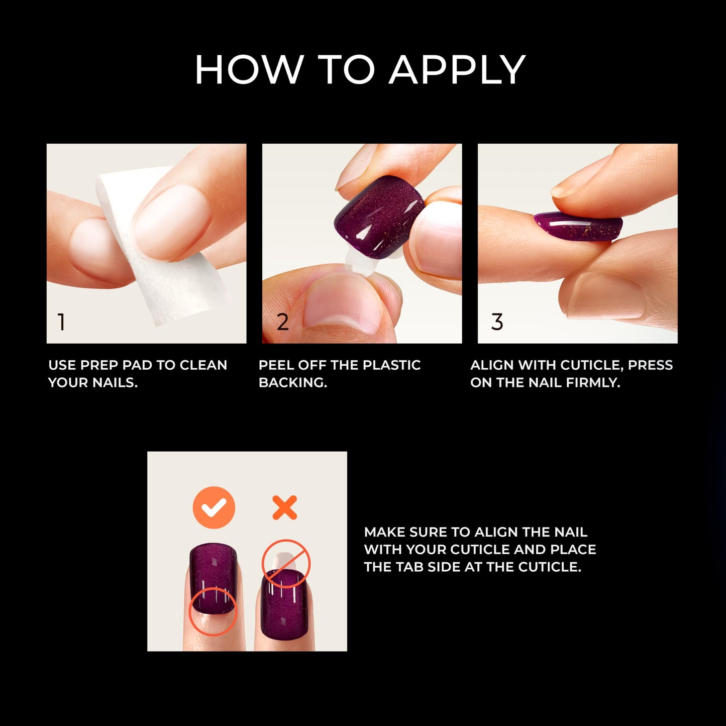 Kiss Impress No Glue Mani Press On Nails, Color FX, 'Wonder', Purple, Short Size, Squoval Shape, Includes 30 Nails, Prep Pad, Instructions Sheet, 1 Manicure Stick, 1 Mini File