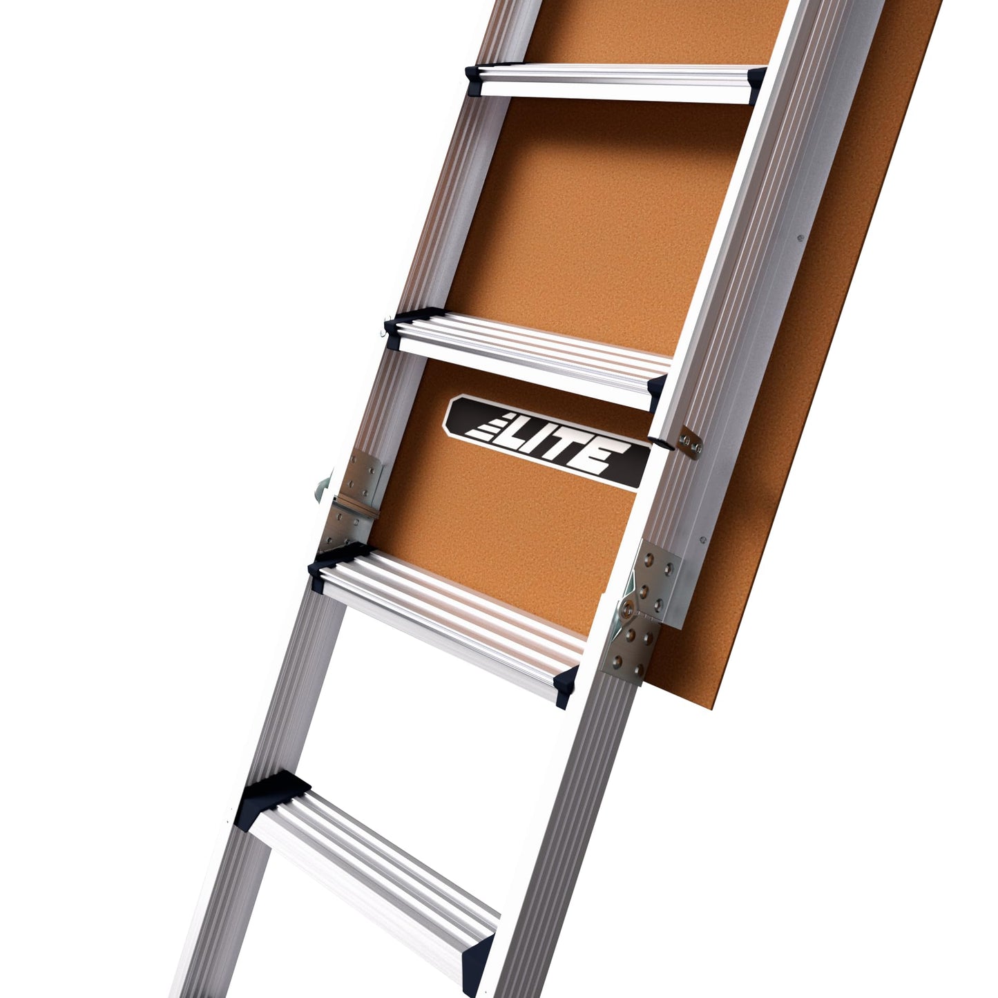 LITE 10-foot Aluminium Attic Ladder 54"W x 22.5"H (Rough Opening), 375-Pound Load Capacity, Type IAA, AA2211