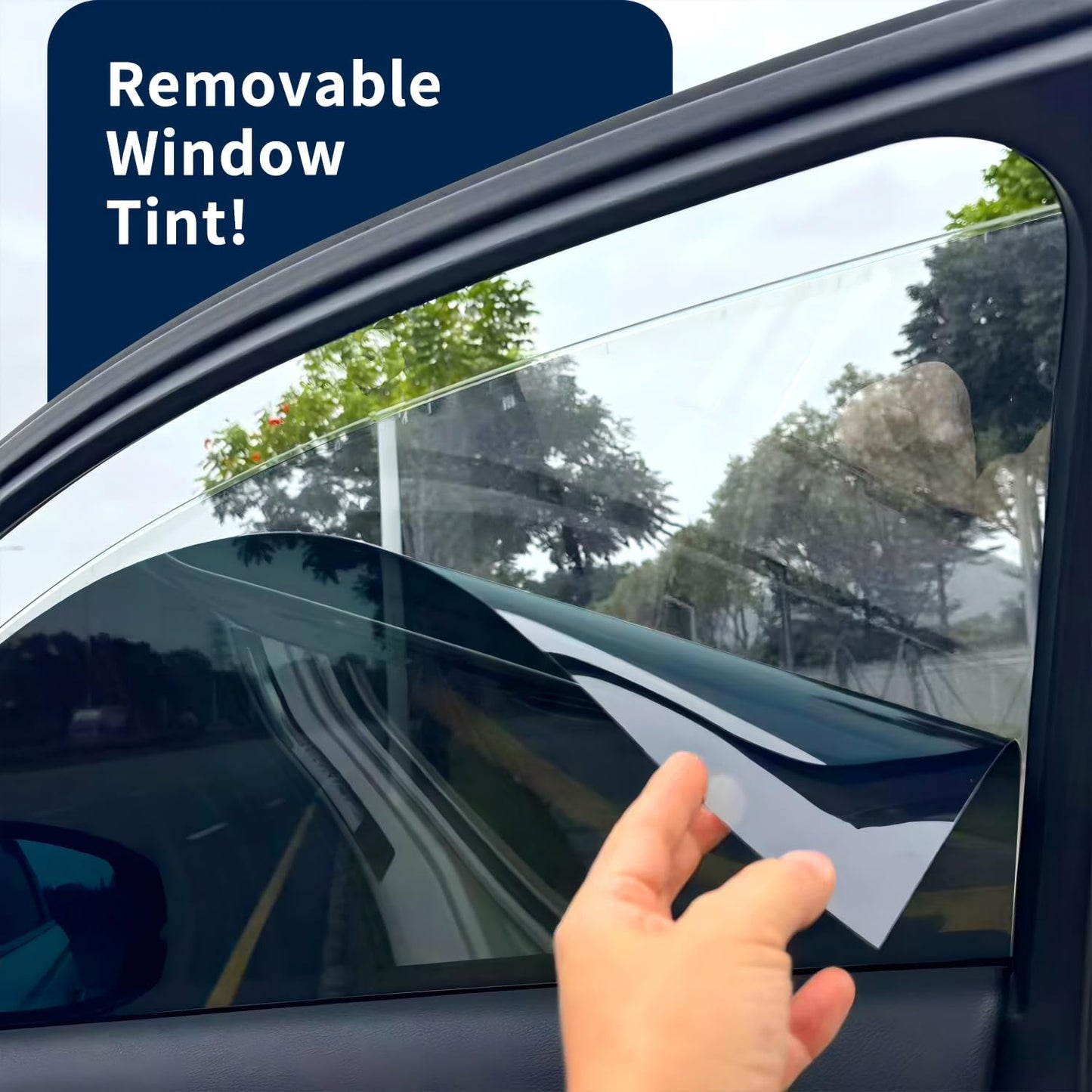 Detachable car Side Window tinting, UV Protection, Sun Protection, Privacy, Snow Blindness, Light Transmission 33% (2019-2025 Model Y Front)
