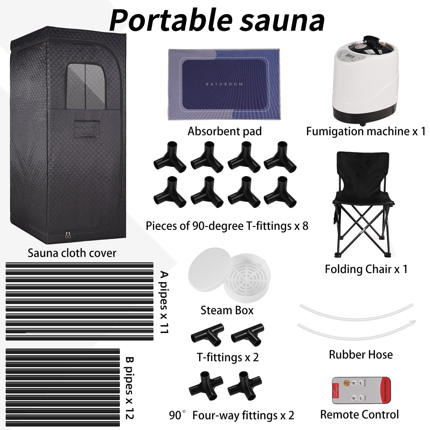 somavapor Portable Sauna Box Steam Room: Home Sauna Tent Kit for Personal Full Body Use Detox and Relaxation