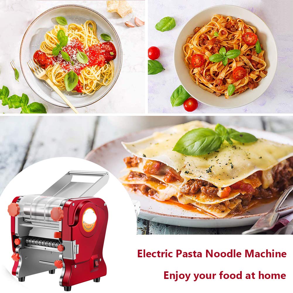 Commercial Electric Pasta Maker 3 IN1 Dough Spaghetti Roller Pressing Machine 3 mm / 9 mm Noodle Cutter for Restaurant Use